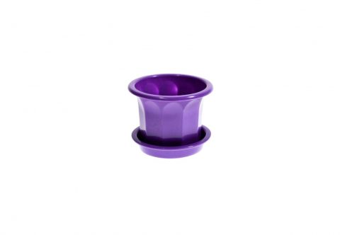 Пластиковий горщик для квітів "Тюльпан" 0,4л (малий низький) фіолетовий