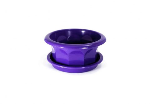 Пластиковий горщик для квітів "Тюльпан" 0,5л (для фіалки) фіолетовий