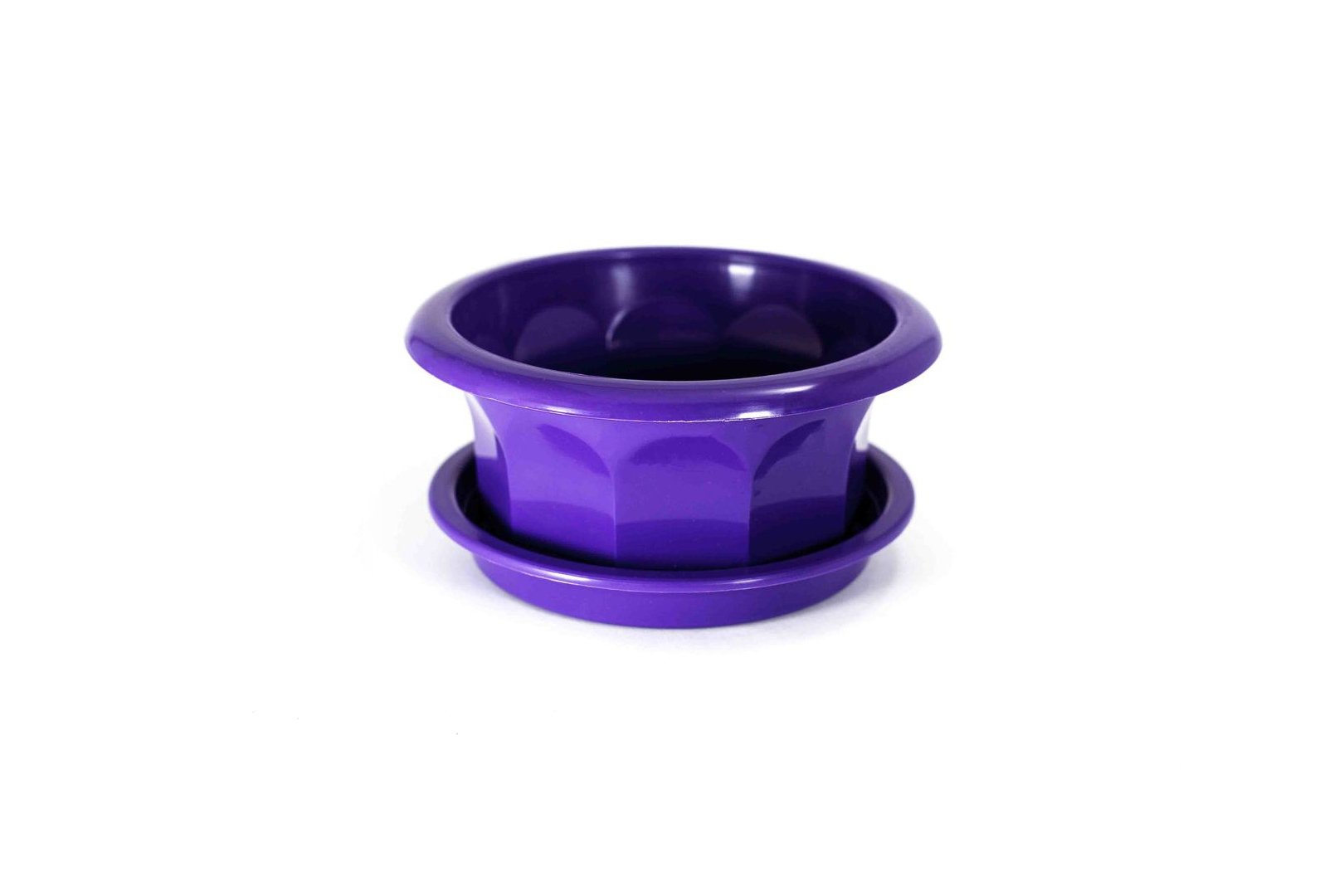 Пластиковий горщик для квітів "Тюльпан" 0,5л (для фіалки) фіолетовий