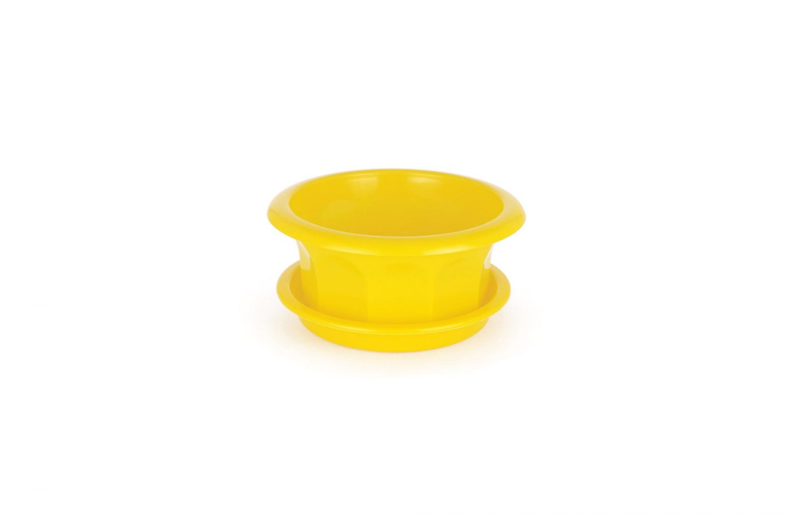Пластиковий горщик для квітів “Тюльпан” 0,5л (для фіалки) жовтий