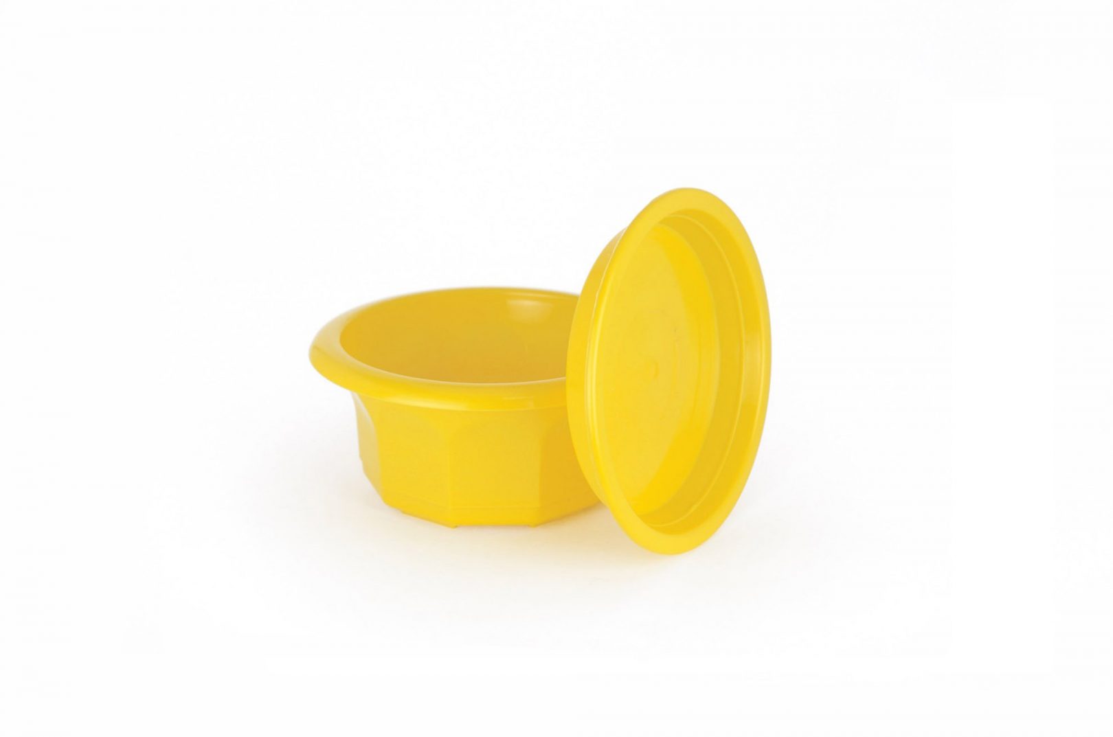 Горшок для цветов пластиковый “Тюльпан” 0,5л (для фиалки) желтый